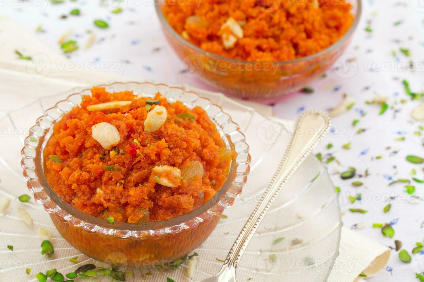 Indian Popular Sweet Food Carrot Halwa photo