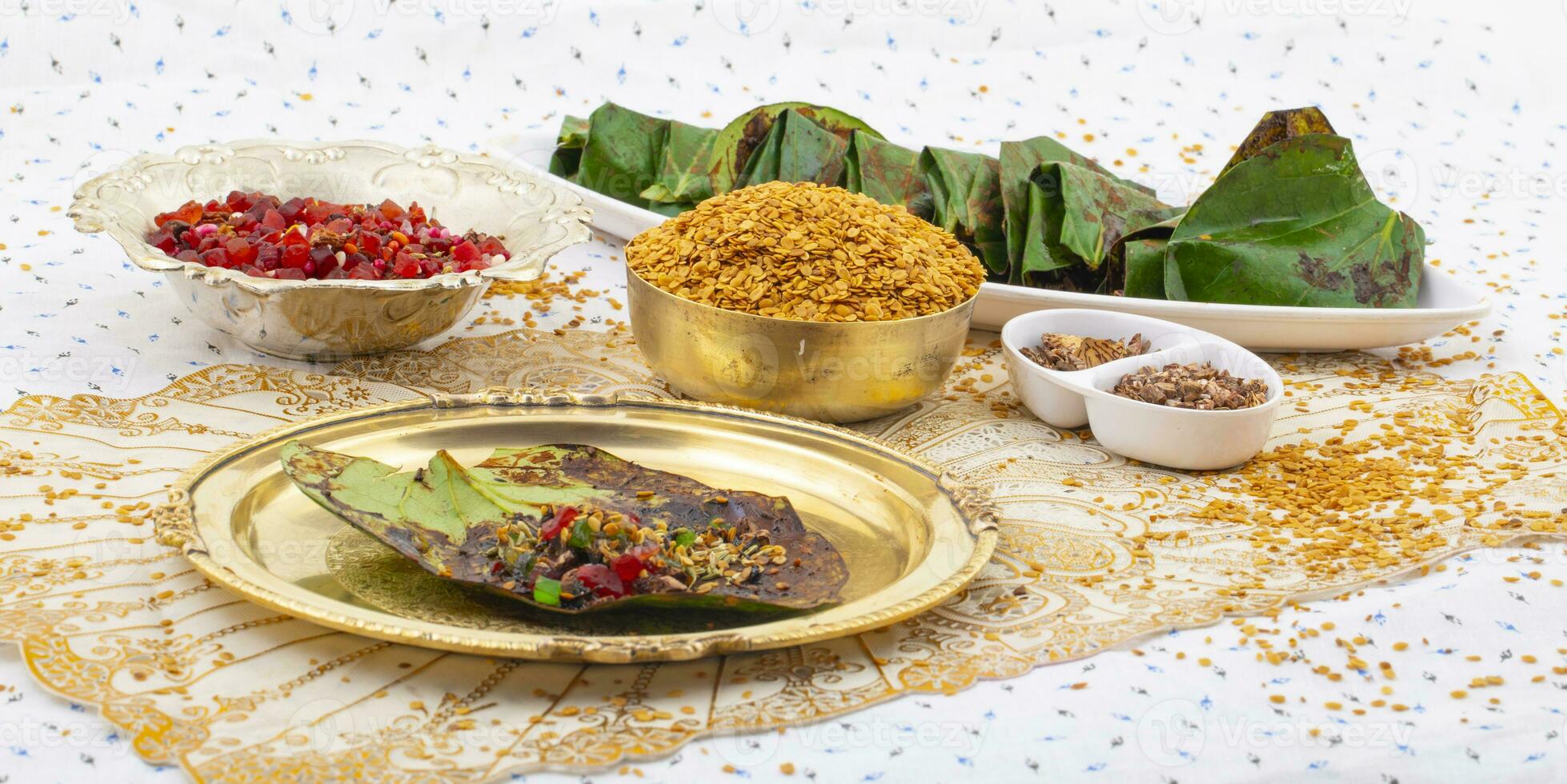 Indian Traditional Mouth Freshener Sweet Paan photo