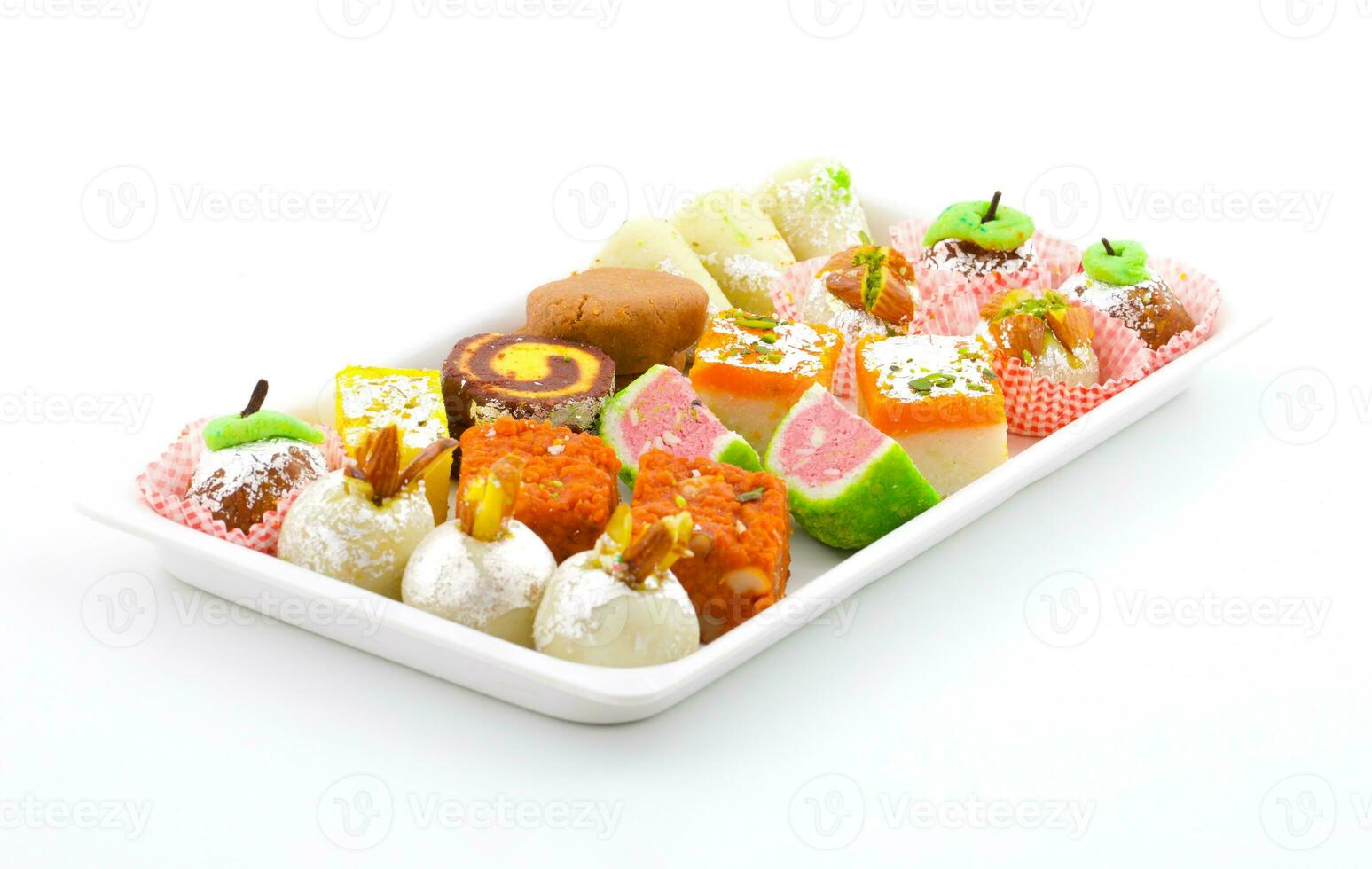 Indian Traditional Mix Sweet Food or Mix Mithai photo