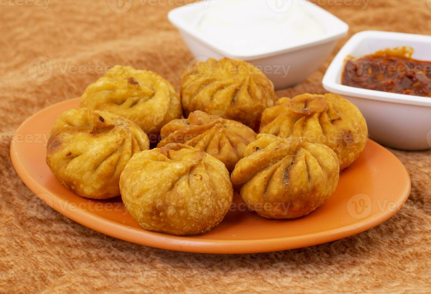 Fried Momos is a Traditional Dumpling Food From Nepal photo