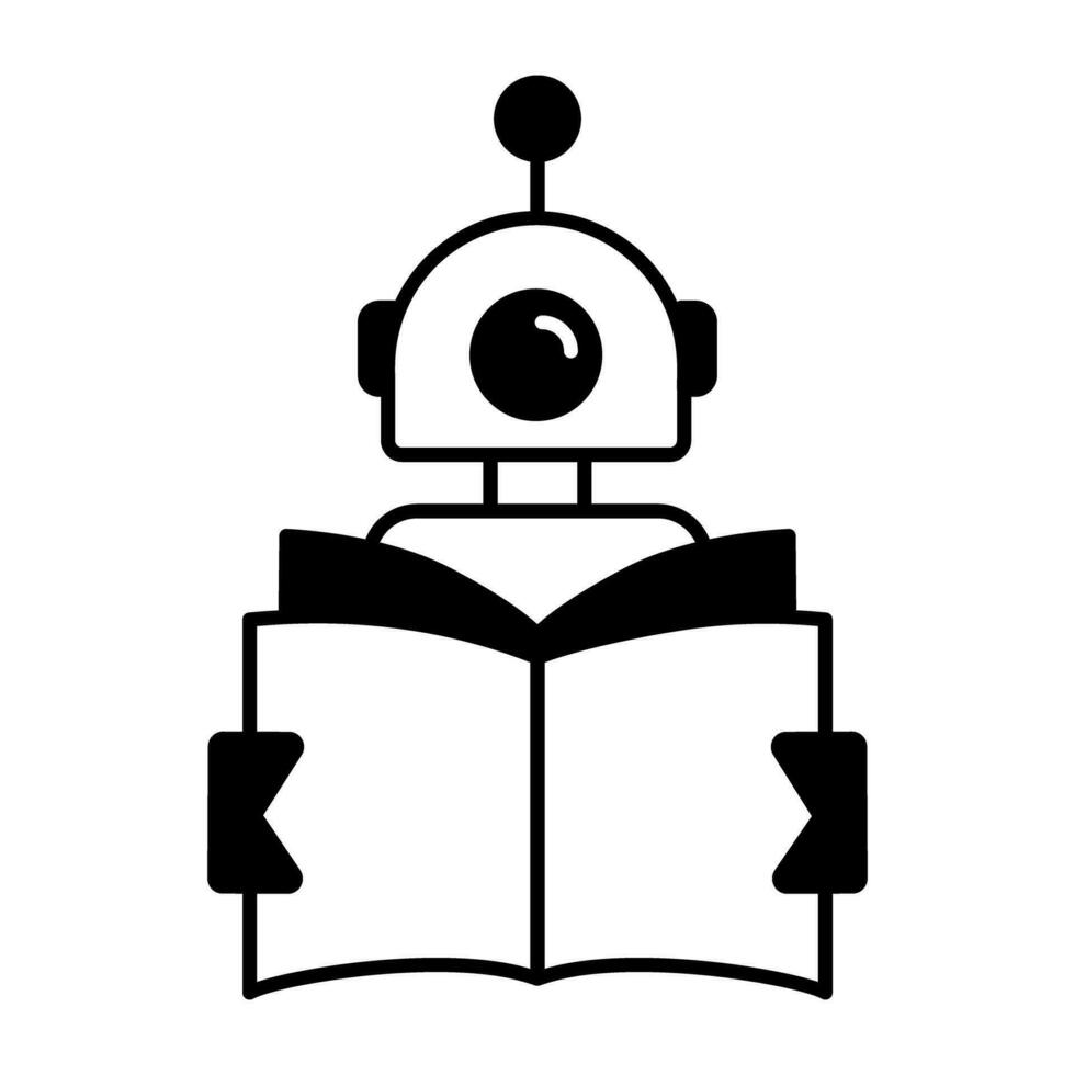 Artificial Intelligence Linear Icon vector