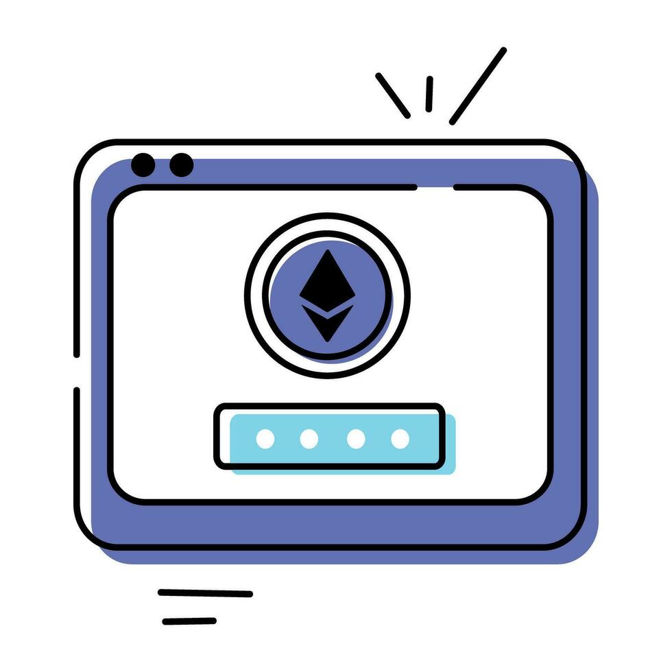 Security and Encryption Doodle Icon vector