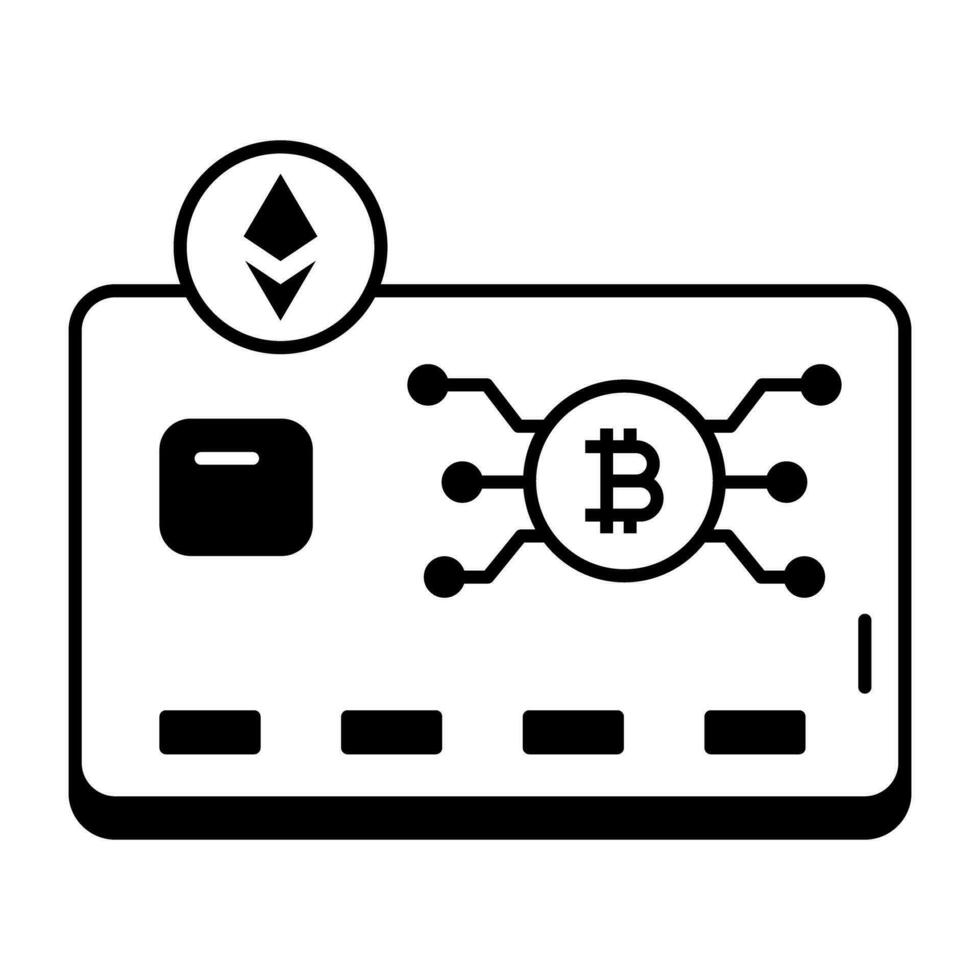 Cryptocurrency Trading Linear Icon vector