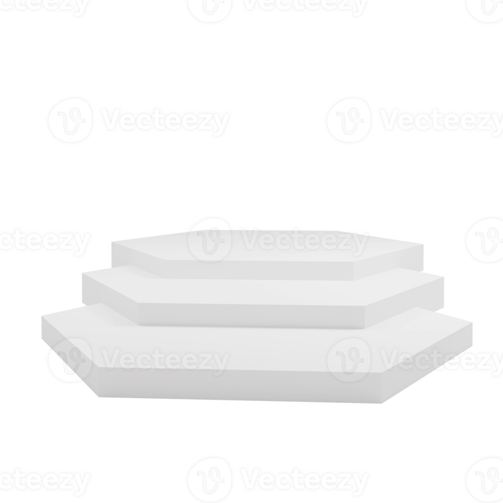 modern grey color minimalist podium stand product display for mockup space for product cosmetics with shadows on transparent png background. realistic 3d render