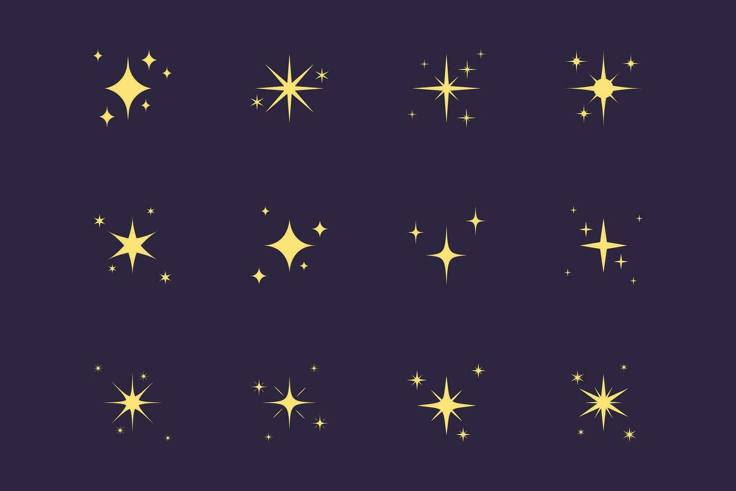 creativo plano norte estrella logo conjunto diseño vector