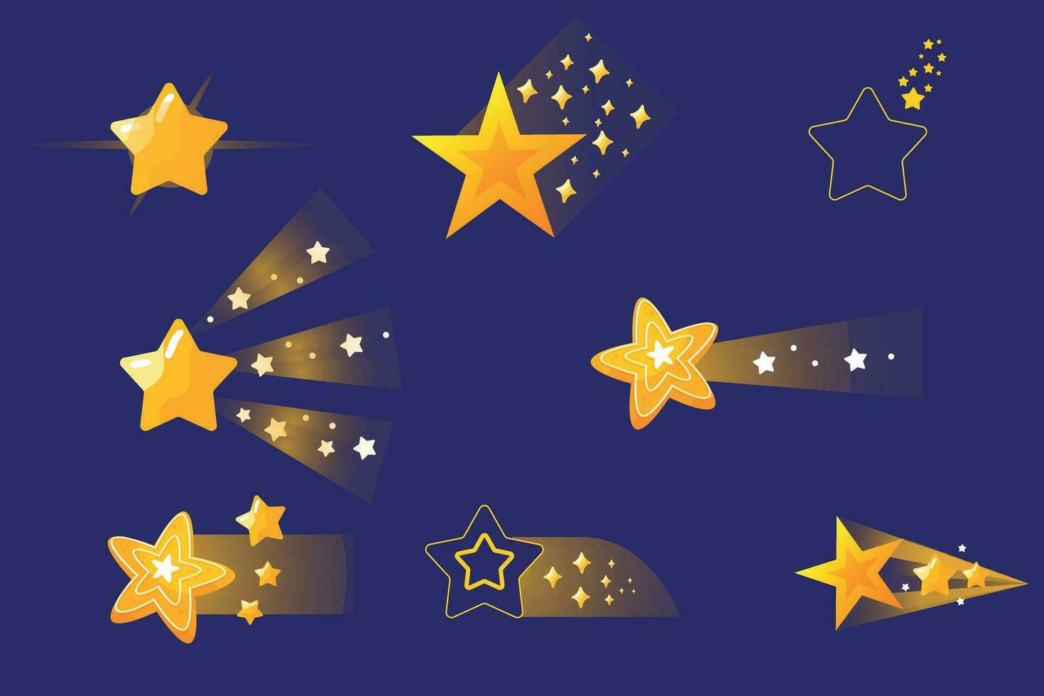 Creative flat north star logo set design vector