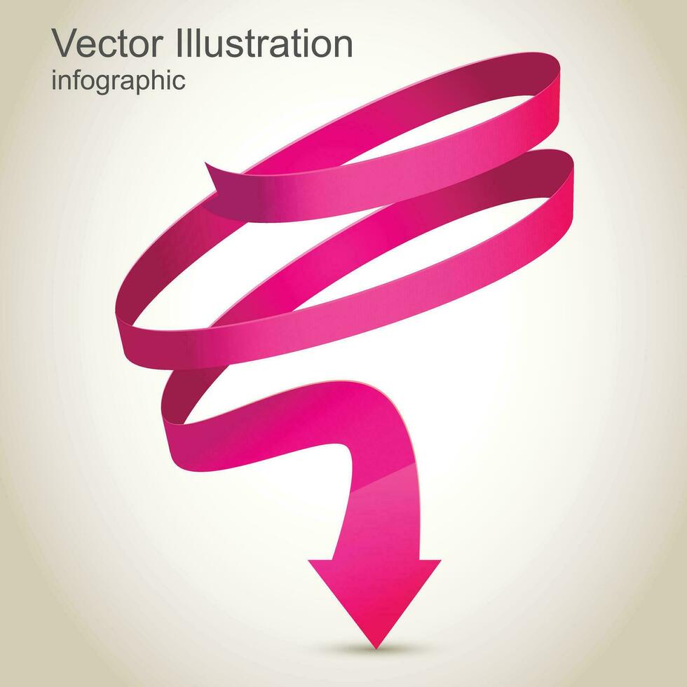 Colorful circular arrow, cursor ribbons set vector