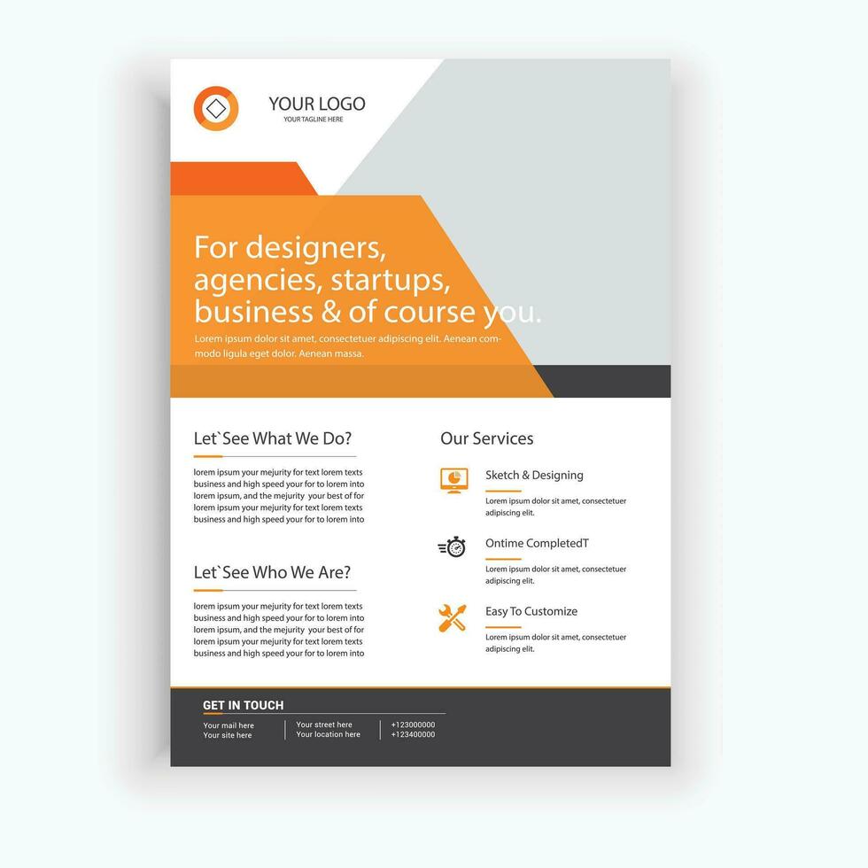 Corporate business flyer templates design vector