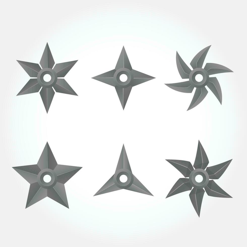 Creative flat north star logo set design vector