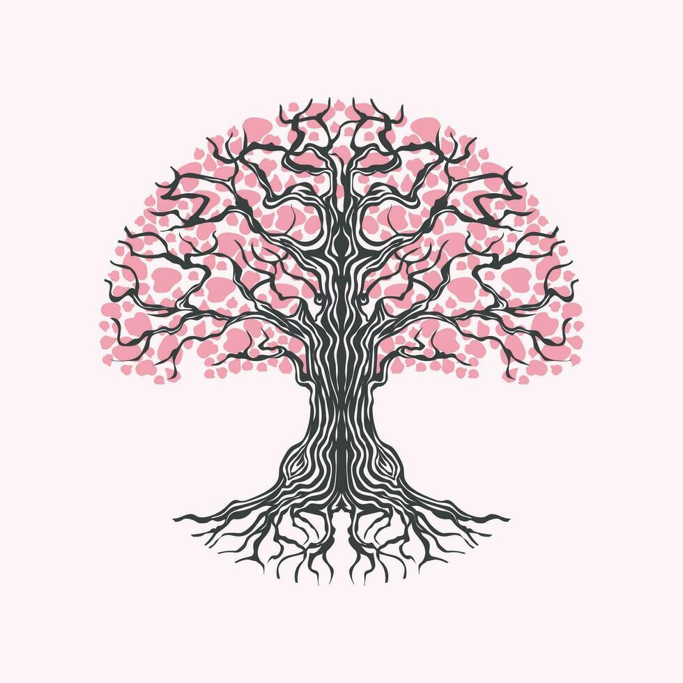 mano dibujado diferente tipos de árbol colección conjunto vector