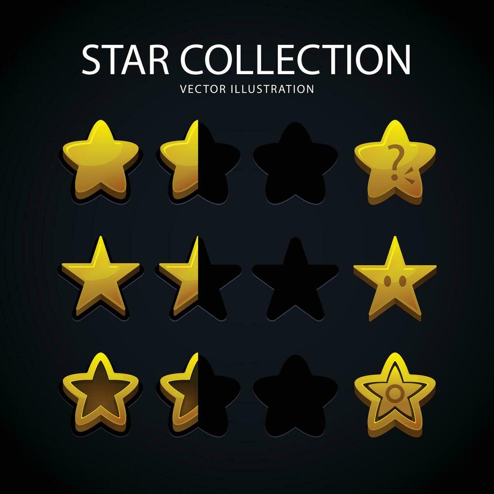 Creative flat north star logo set design vector