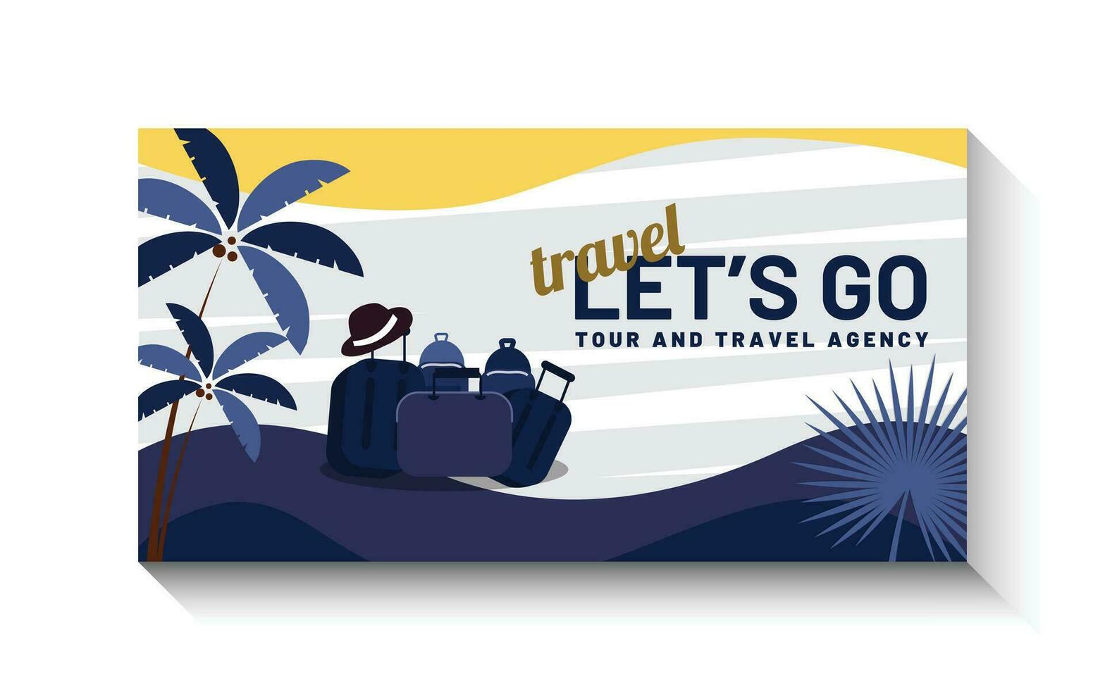 Travel Story Banner design vector art