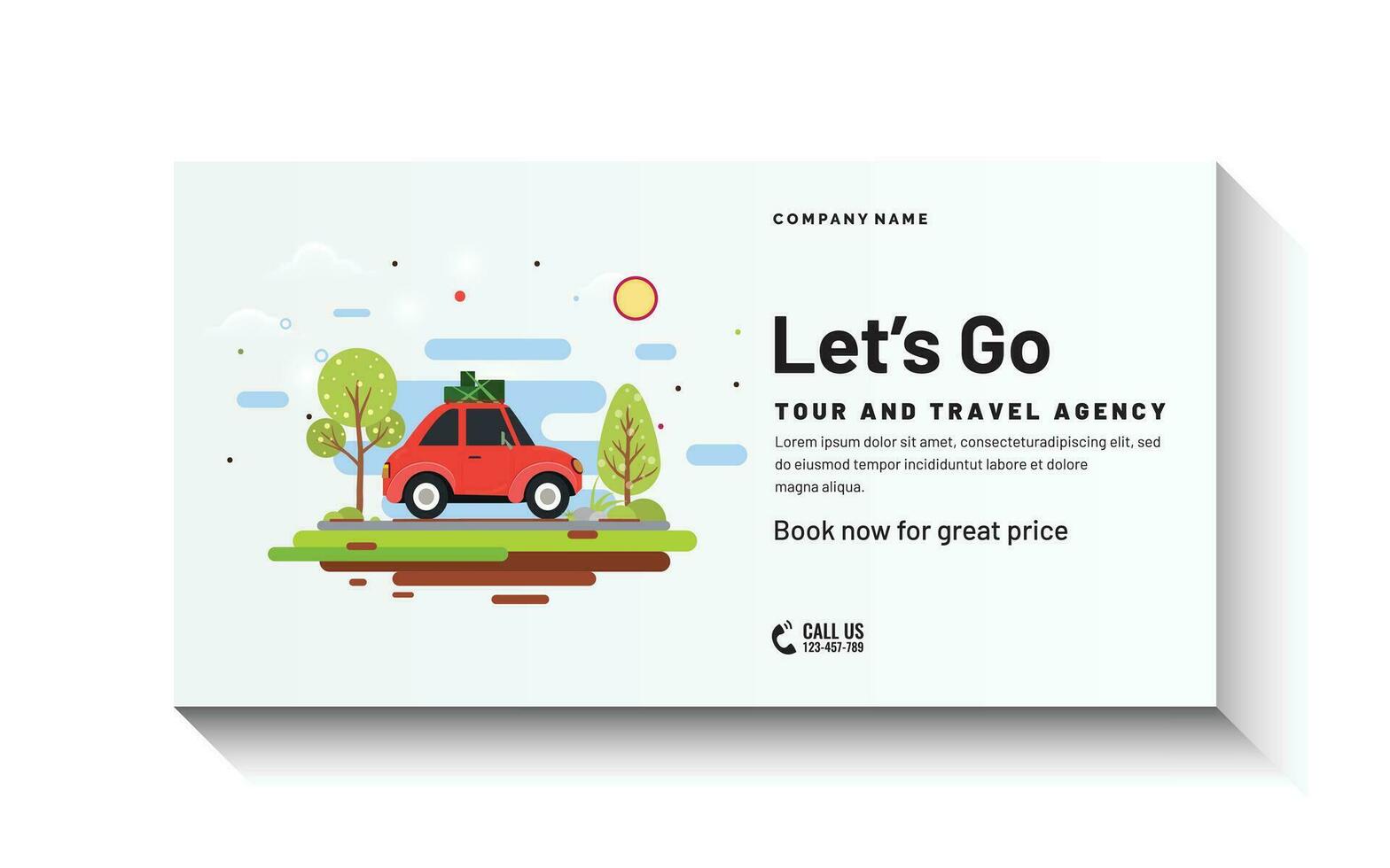 Travel Story Banner design vector art