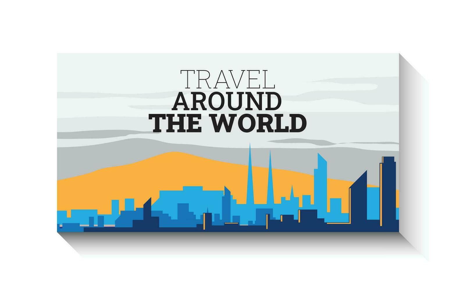 Travel Story Banner design vector art