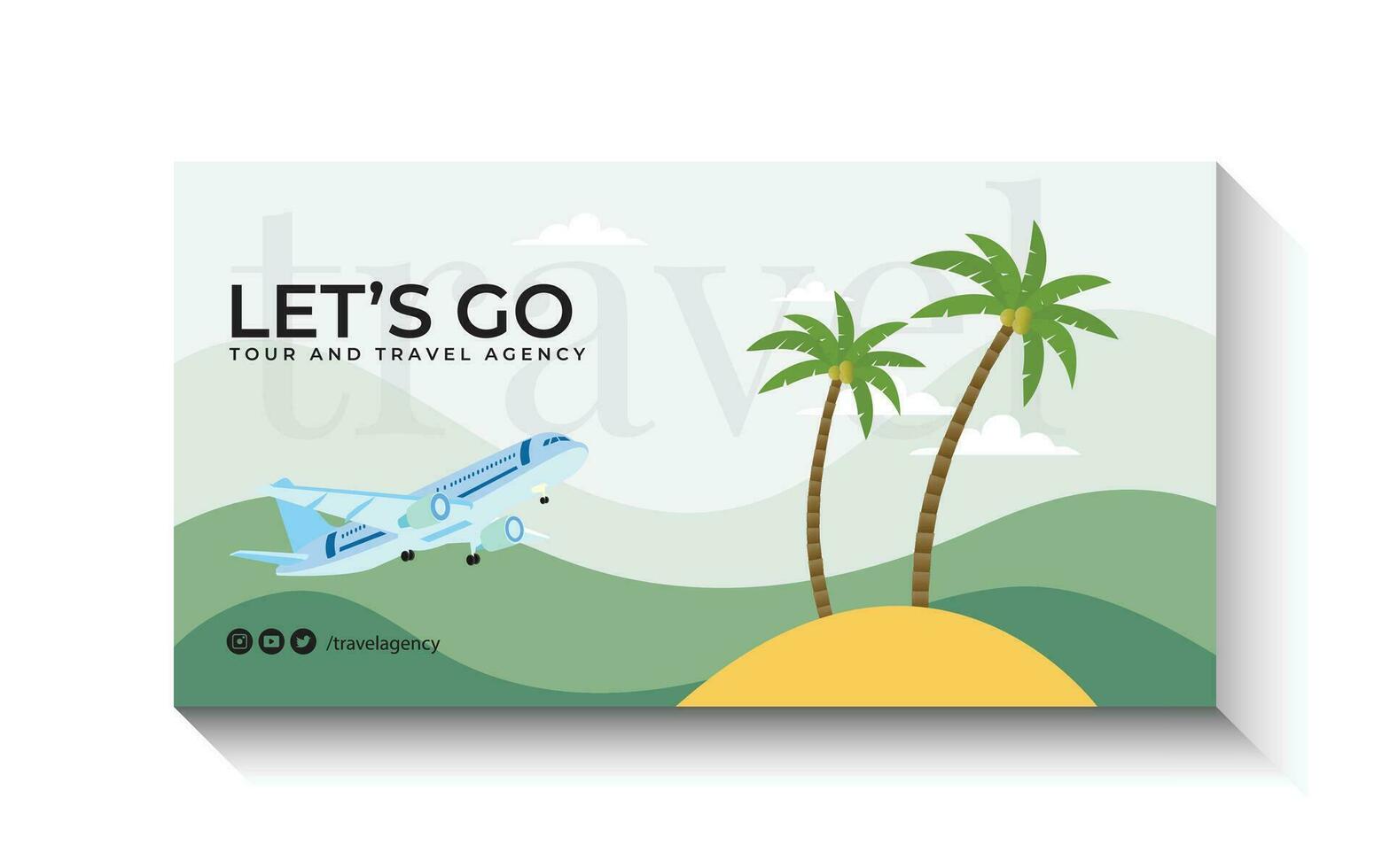 Travel Story Banner design vector art