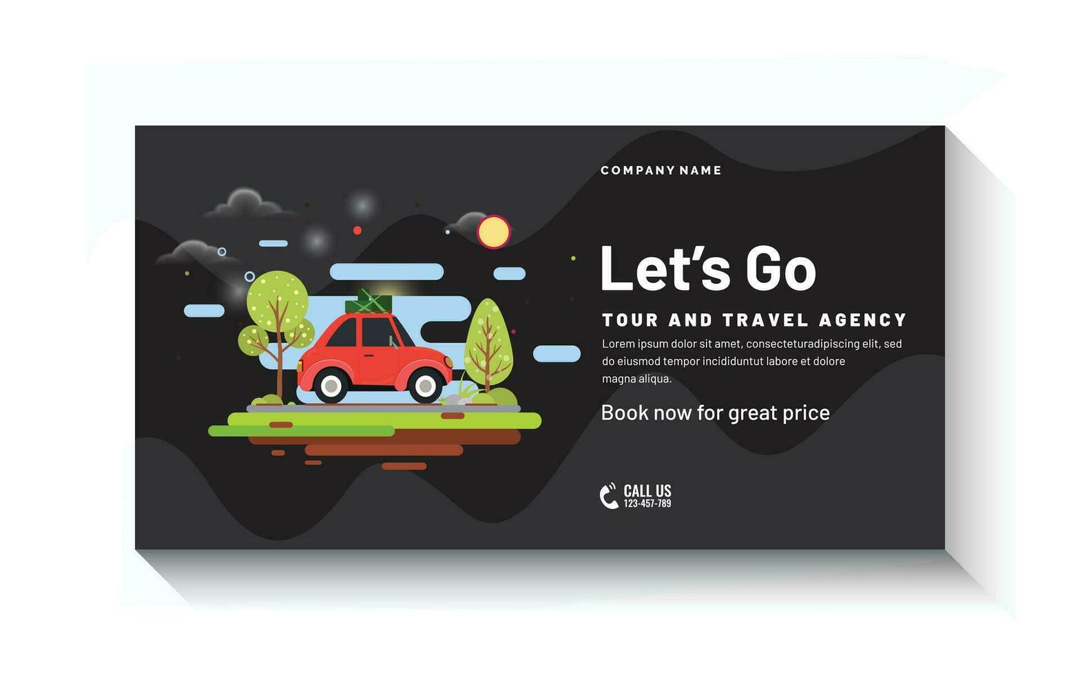 Travel Story Banner design vector art