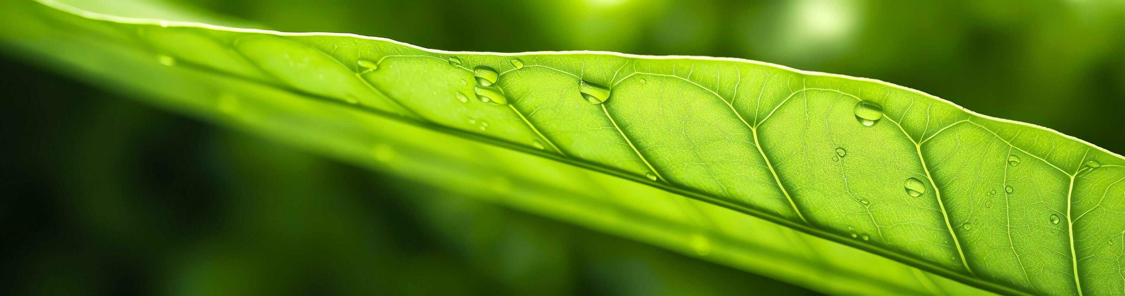 AI generated Green leaf nature background. AI Generated photo