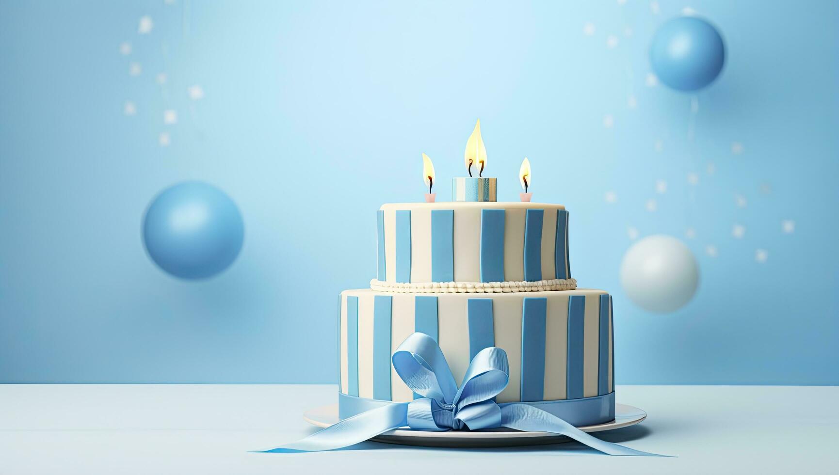 AI generated Happy Birthday cake for party. AI Generated photo