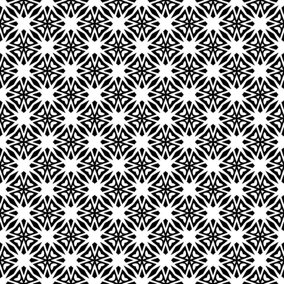 patrón abstracto sin costuras en blanco y negro. fondo y telón de fondo. diseño ornamental en escala de grises. vector