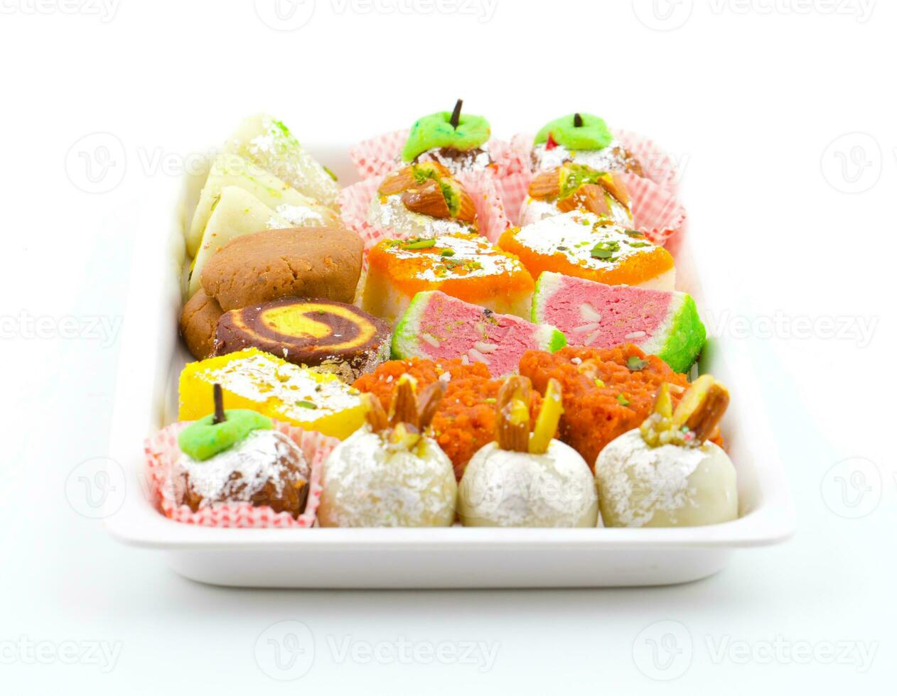 Indian Traditional Mix Sweet Food or Mix Mithai photo