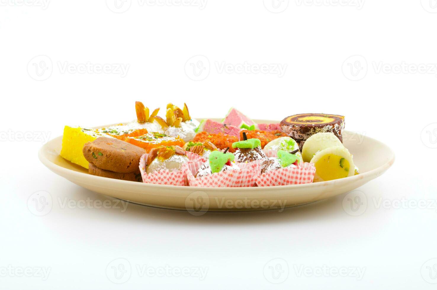 Indian Traditional Mix Sweet Food or Mix Mithai photo