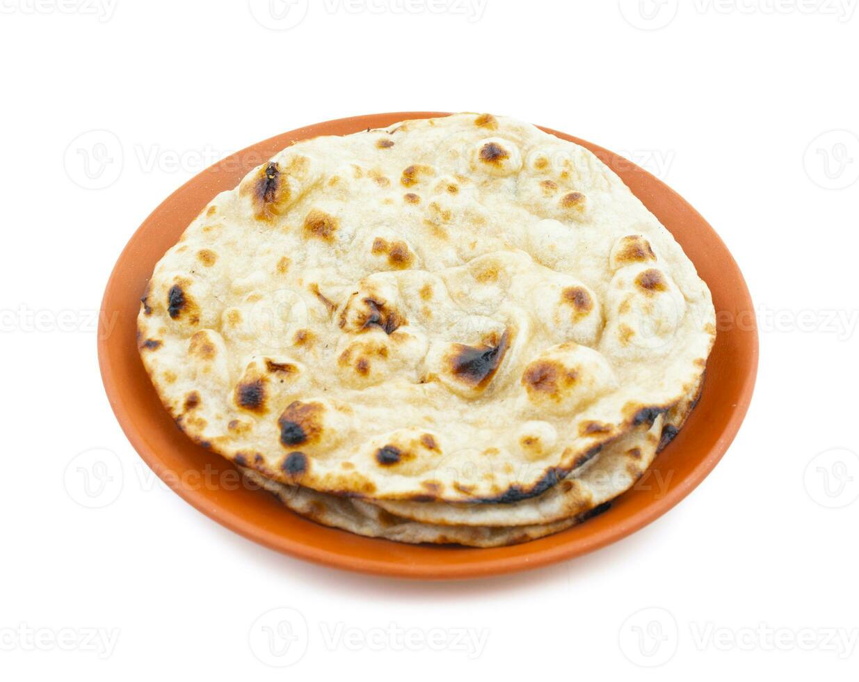 Indian Cuisine - Tandoori Roti whole wheat flat bread photo