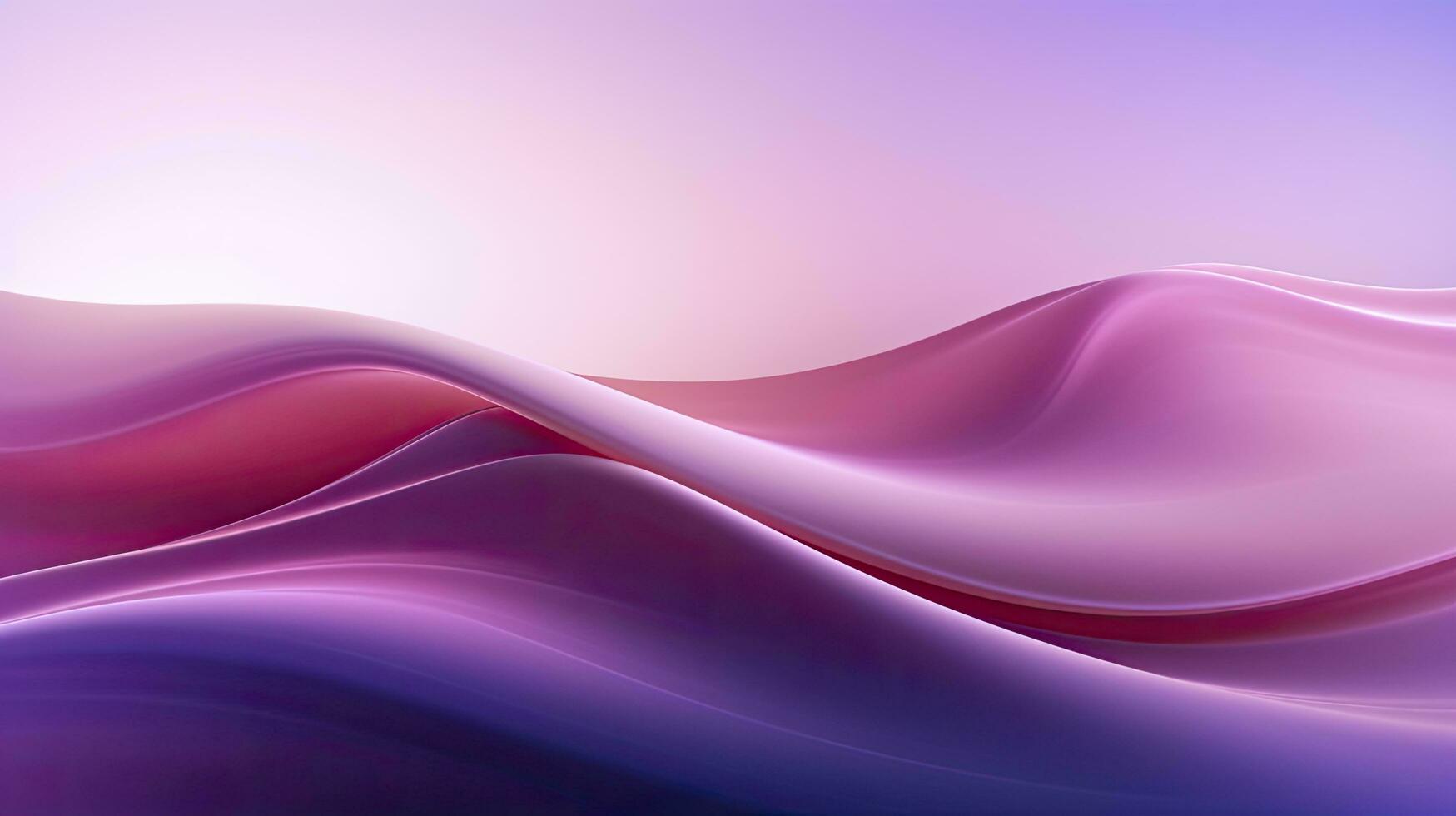 AI generated Abstract 3D image of digital waves in shades of pink and purple. AI Generated photo