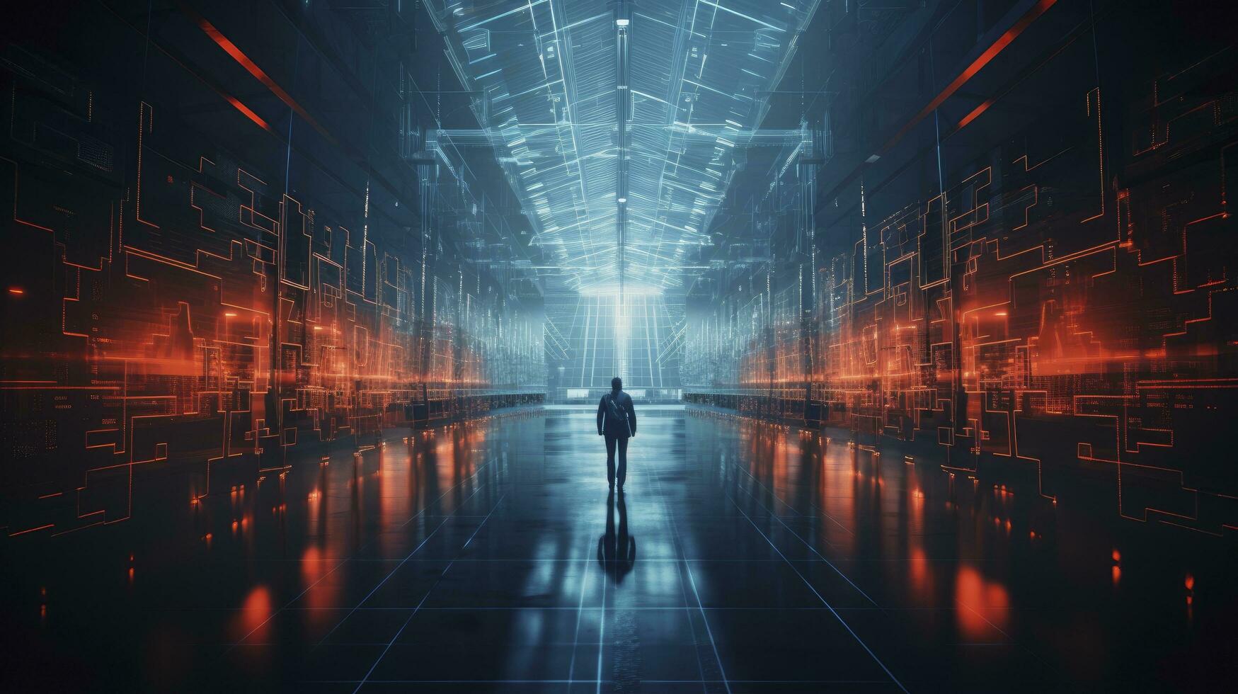 AI generated Cybersecurity in the Digital Business Landscape. AI Generated photo