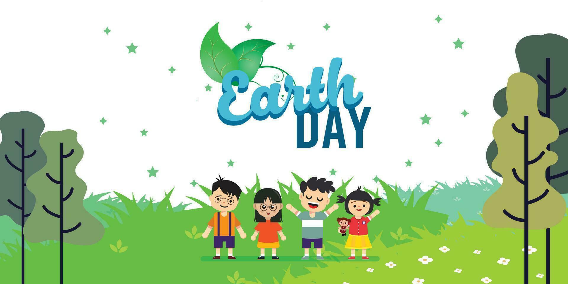 Earth Day Banner vector