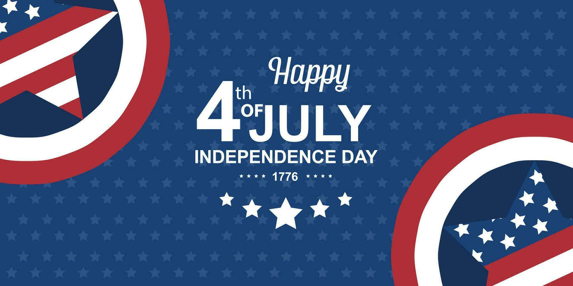 Happy USA Independence Day Fourth of July background USA Independence Day. Template for Fourth of July. Vector illustration Happy Independence Day Fourth of July, greeting card on a light star