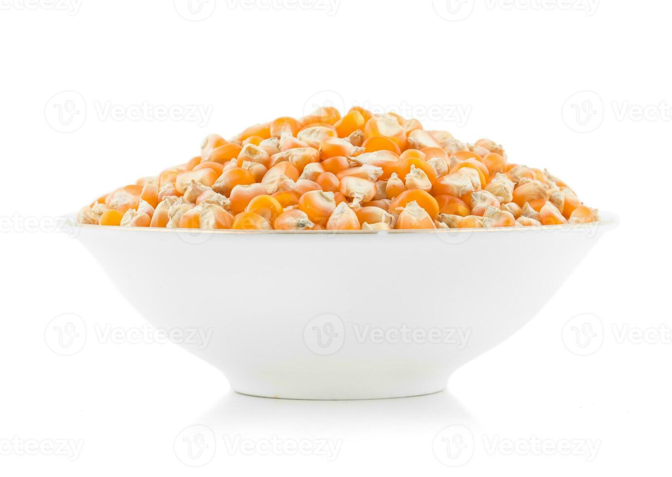 Healthy Dried Corn Seeds on White Background photo