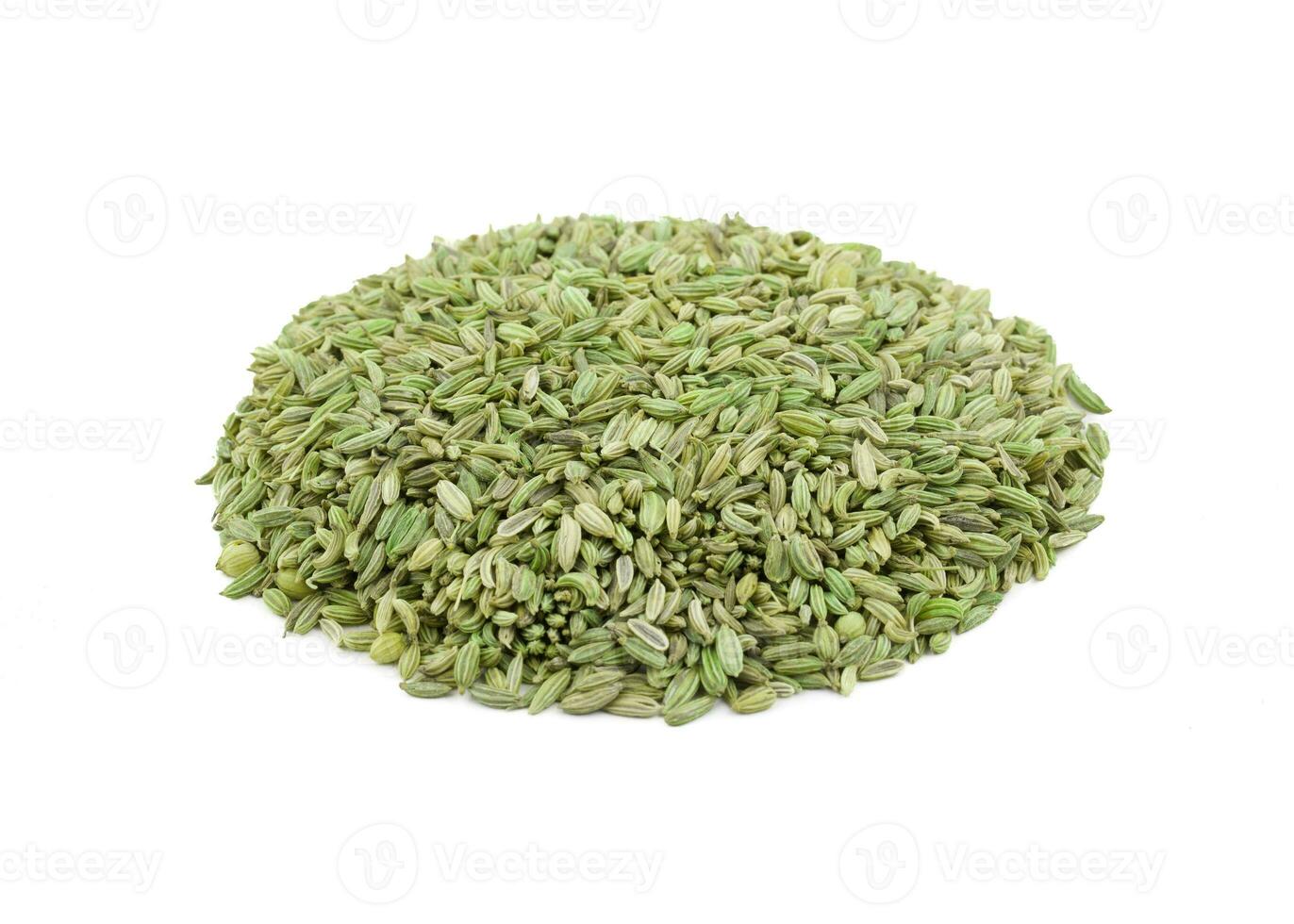 Healthy Fennel Seed or Saunf Indian Traditional Digestive Food on White Background photo