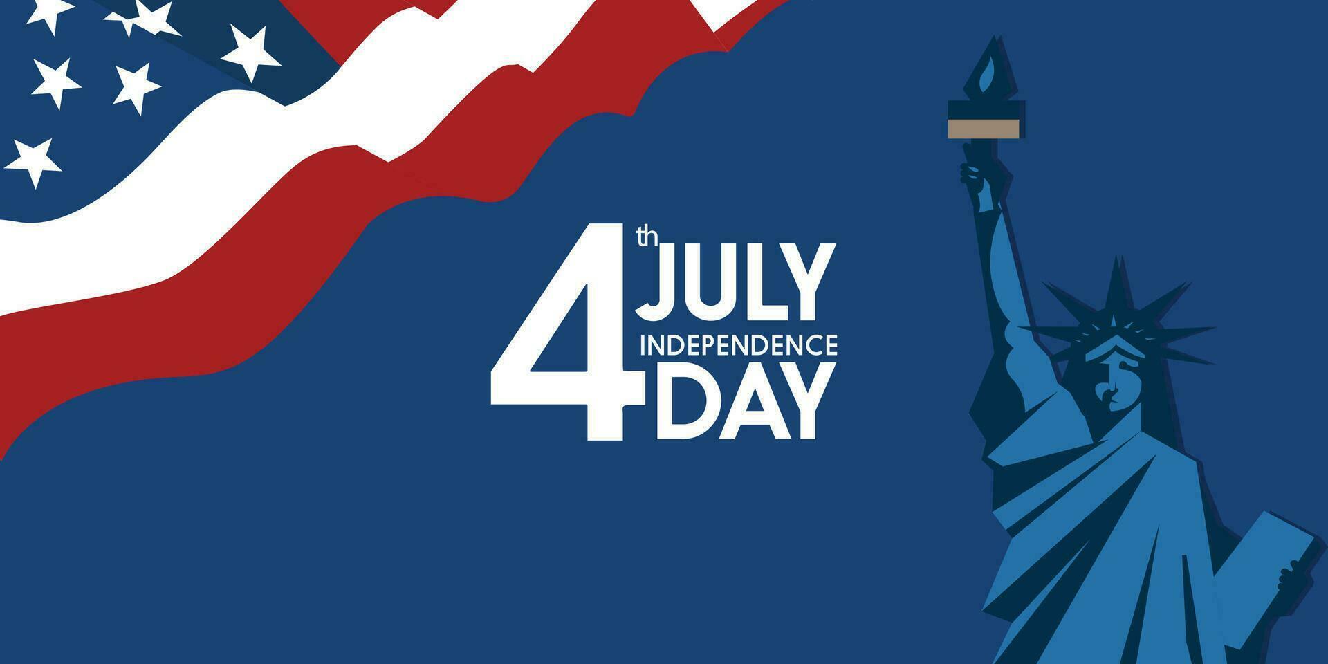 Happy USA Independence Day Fourth of July background USA Independence Day. Template for Fourth of July. Vector illustration Happy Independence Day Fourth of July, greeting card on a light star