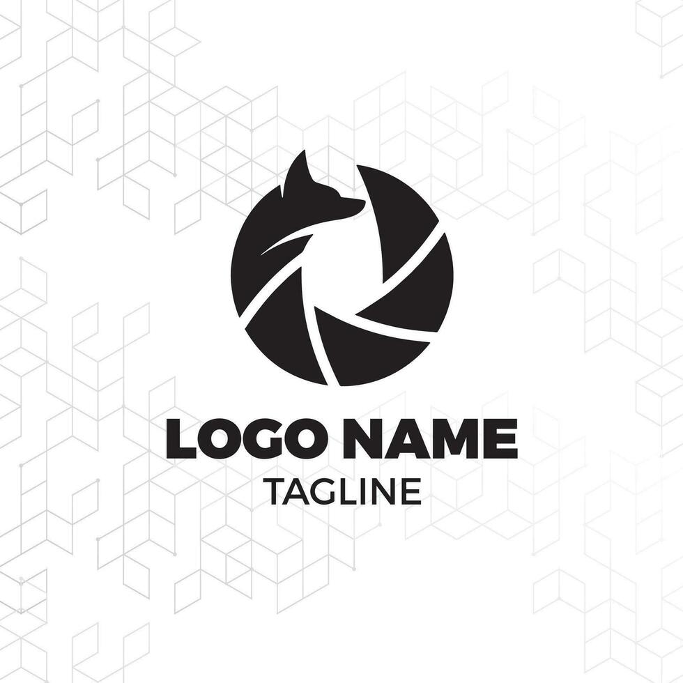 único zorro logo diseño vector