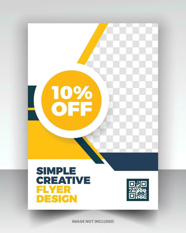 Simple medical flyer design vector art with editable fonts and decor nice color combination orange yellow black blue navy