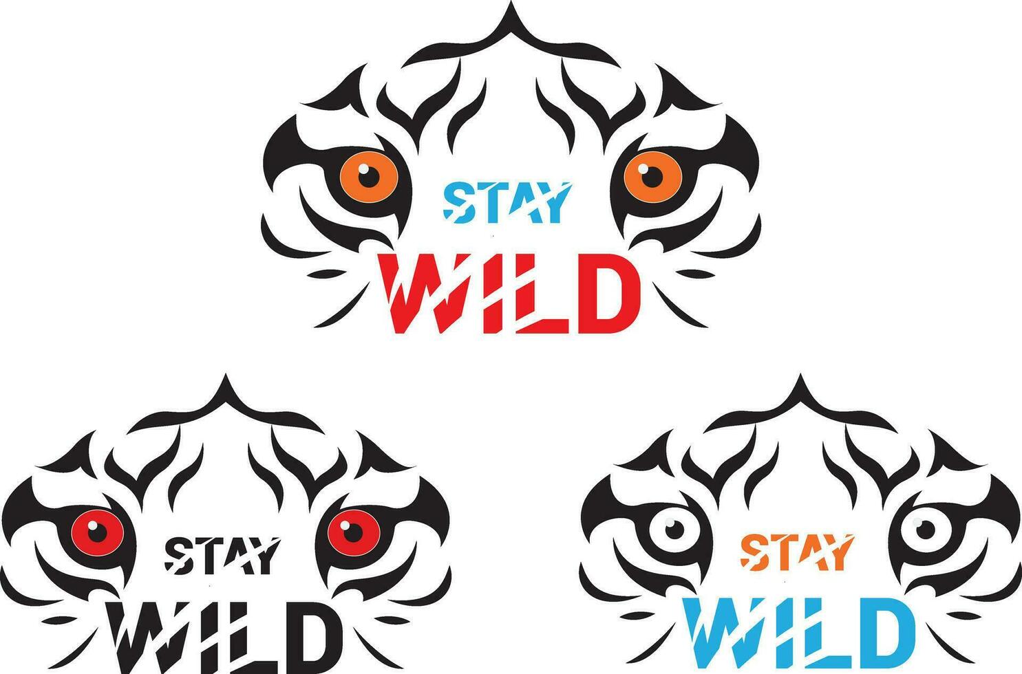 tiger face vector design