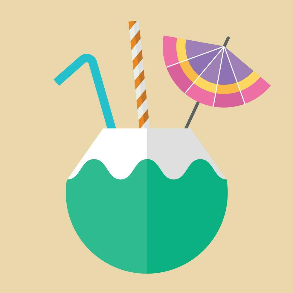 Coco cocktail vector illustration