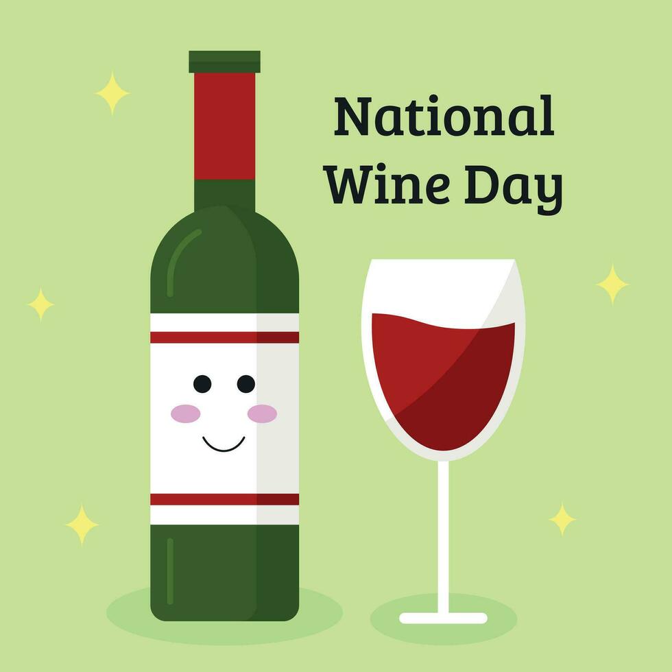 Bottle and glass of red wine vector
