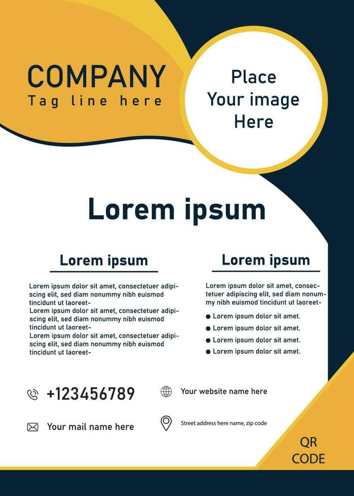 Corporate Flyer Design for your Business, Vector template flyer