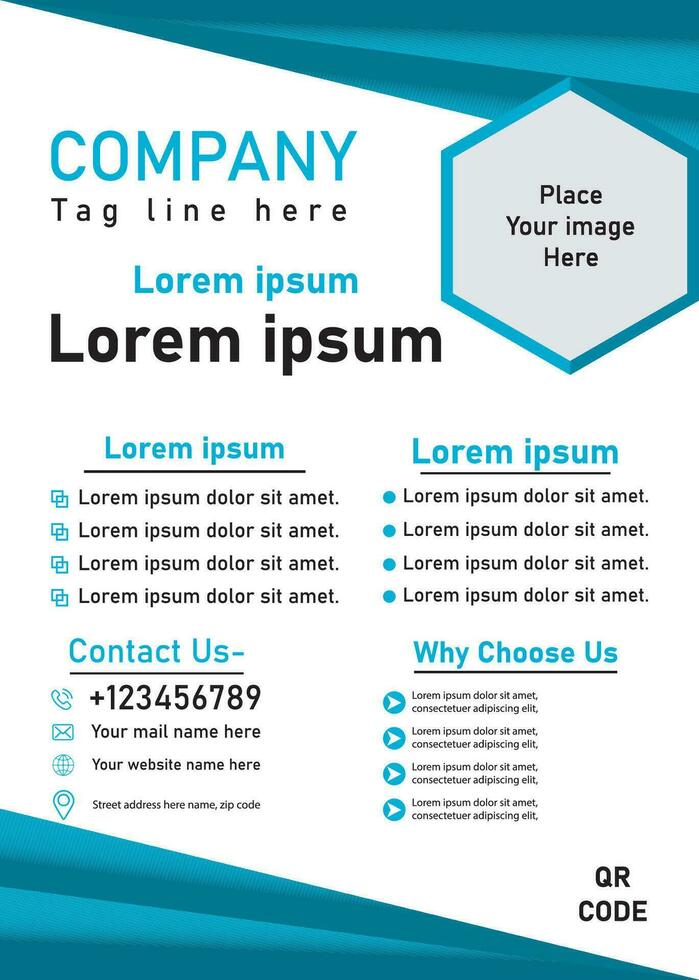 Corporate Flyer Design for your Business, Vector template flyer