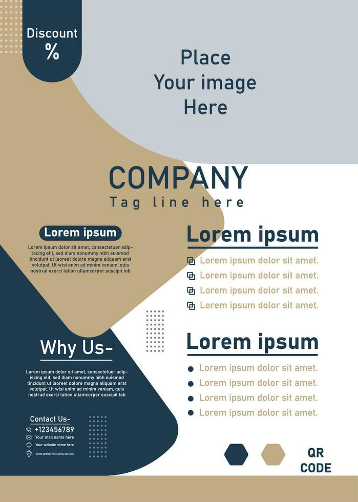 Corporate Flyer Design for your Business, Vector template flyer