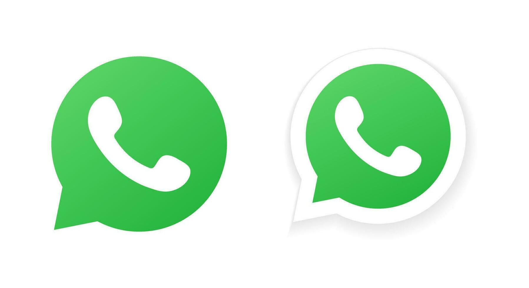 whatsapp logo icono vector en plano estilo