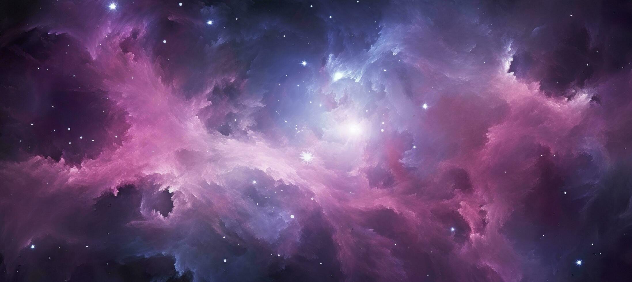 AI generated Galaxy texture with stars and beautiful nebula in the background, pink and gray. AI Generated photo