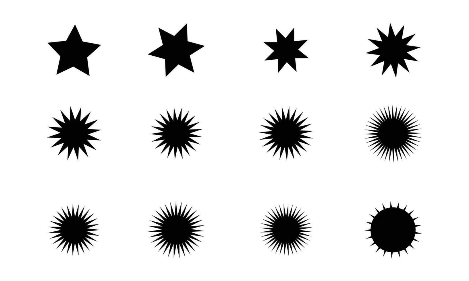 conjunto de estrella vector formas