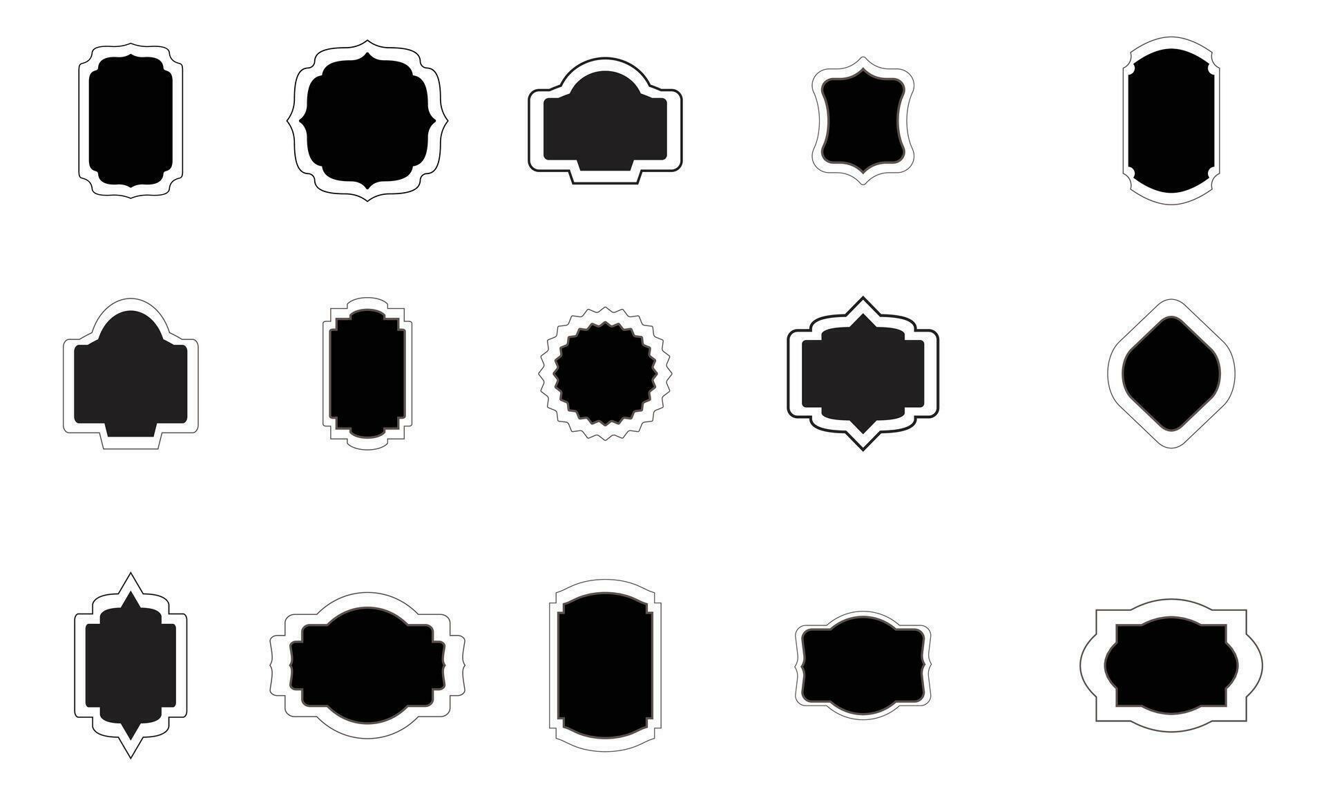 Vintage Vector Frame Shape Collection. 35252817 Vector Art at Vecteezy