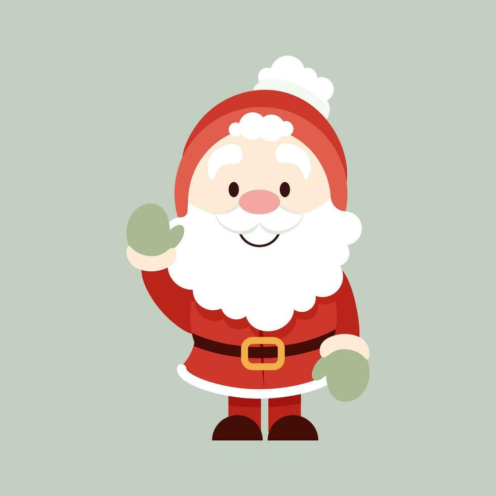 linda Navidad Papa Noel claus personaje vector