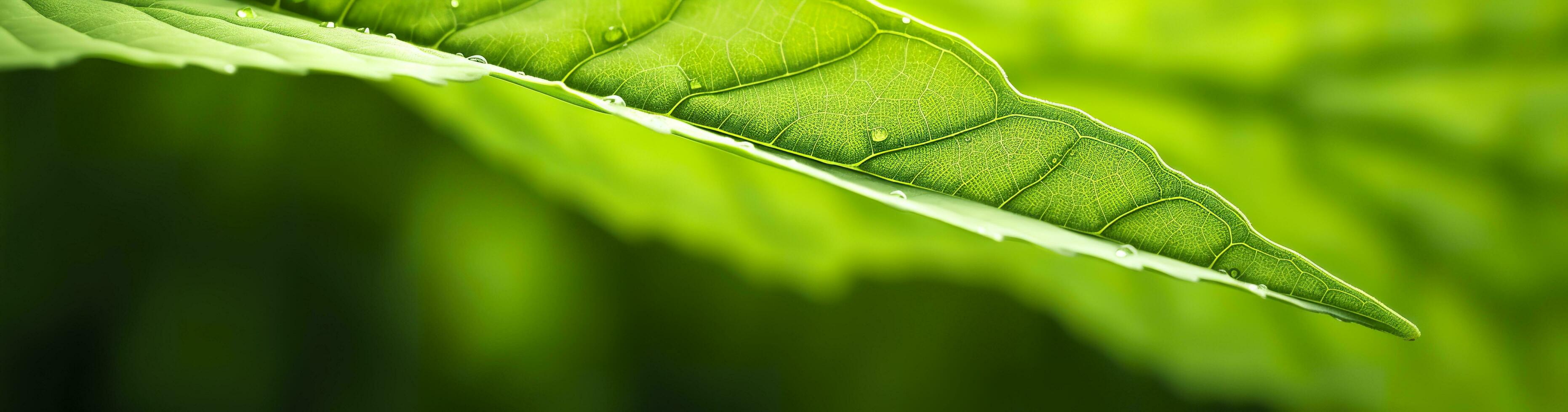 AI generated Green leaf nature background. AI Generated photo