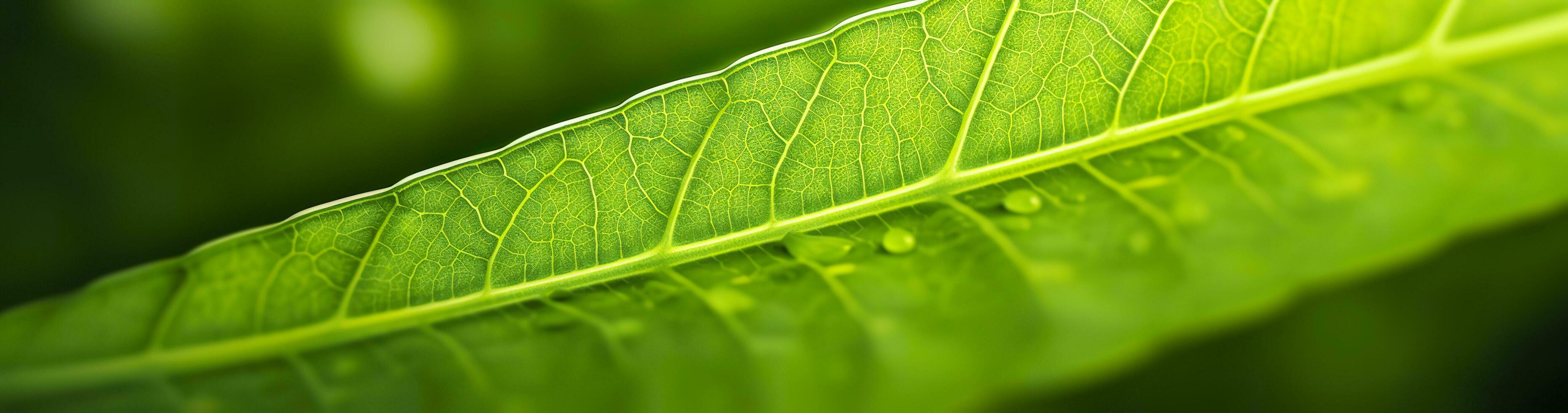 AI generated Green leaf nature background. AI Generated photo