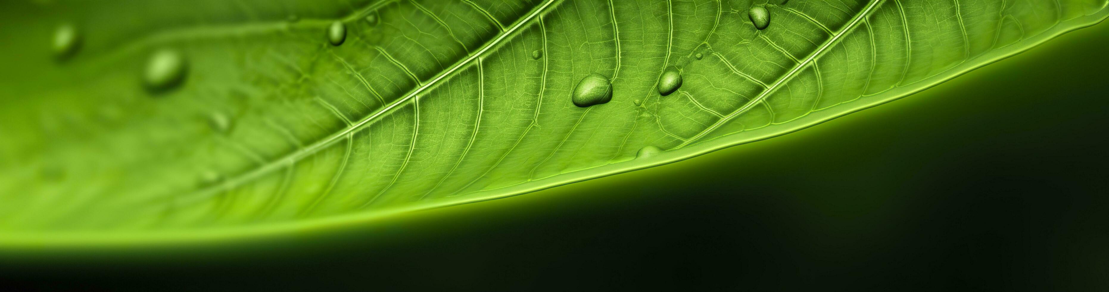AI generated Green leaf nature background. AI Generated photo