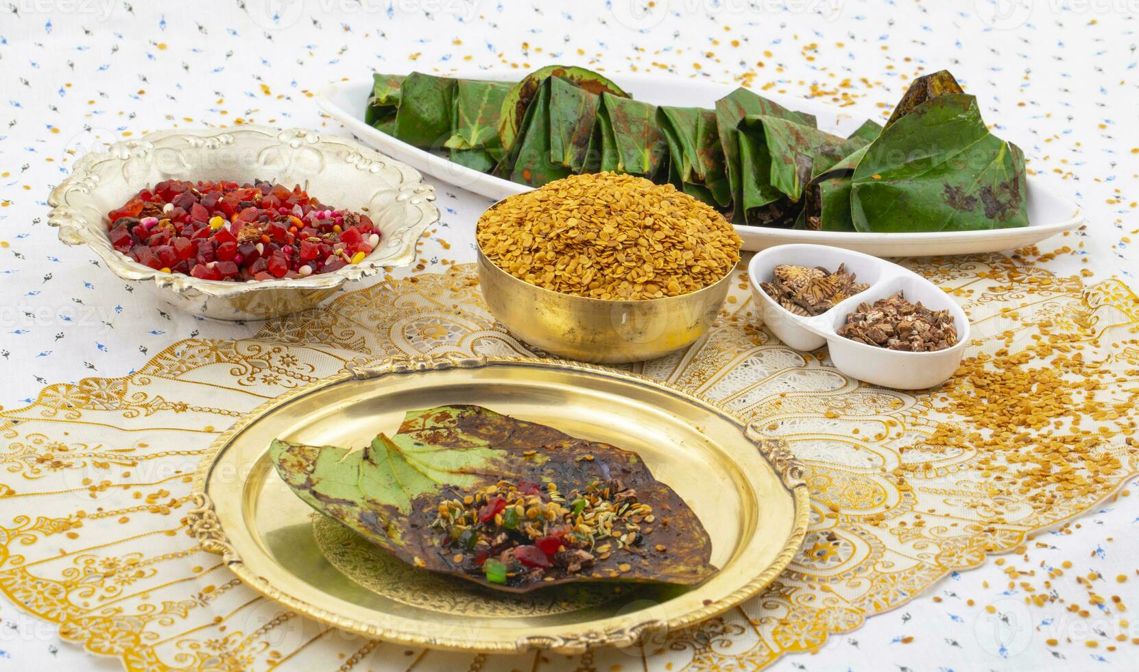 Indian Traditional Mouth Freshener Sweet Paan photo